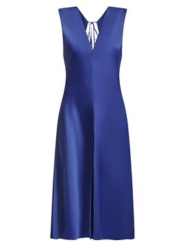 BCBGMAXAZRIA Women's Leha Cut-Out-Back Satin Midi Dress