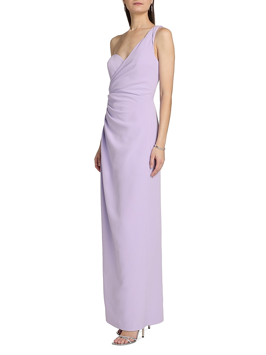 sachin and babi light blue dress BCBGMAXAZRIA Runway Ruffled One Shoulder Cocktail Dress Limited Edition  Size L