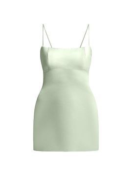 BCBGMAXAZRIA Women's Serene Lace-Up Back Satin Mini Dress
