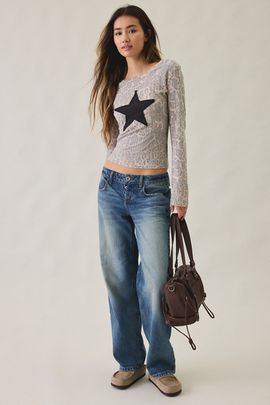 BDG BDG Alto Ultimate Low-Rise Straight Jeans in Vintage Denim Dark, Women's at Urban Outfitters