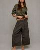 BDG BDG Anson Cable Knit Oversized Hooded Cardigan in Dark Green, Women's at Urban Outfitters - 3
