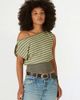BDG BDG Bailey Banded Short Sleeve Dolman Sweater in Yellow/Grey Stripe, Women's at Urban Outfitters - 1