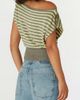 BDG BDG Bailey Banded Short Sleeve Dolman Sweater in Yellow/Grey Stripe, Women's at Urban Outfitters - 2