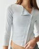 BDG BDG Bella Three Quarter Sleeve Asymmetric Button Front Cardigan in Pearl, Women's at Urban Outfitters - 1