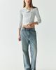 BDG BDG Bella Three Quarter Sleeve Asymmetric Button Front Cardigan in Pearl, Women's at Urban Outfitters - 3