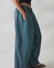 BDG BDG Bennie Baggy Side Pleat Pull-On Trousers Pant in Blue, Women's at Urban Outfitters - 4