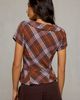 BDG BDG Bianca Peplum Short Sleeve Button-Down Shirt in Purple, Women's at Urban Outfitters - 4