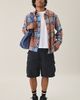 BDG BDG Bright Plaid Flannel Utility Overshirt Top in Black/White, Men's at Urban Outfitters - 5