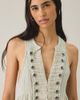 BDG BDG Cadet Button Sleeveless Shift Mini Dress in Light Green, Women's at Urban Outfitters - 4