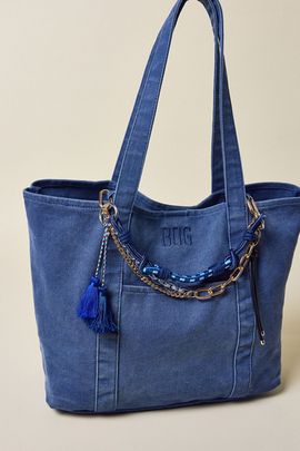 BDG BDG Carrie Canvas Tote Bag in Washed Navy, Women's at Urban Outfitters