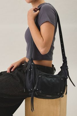 BDG BDG Darya Faux Leather Crossbody Bag in Black, Women's at Urban Outfitters