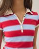 BDG BDG Dorm Room Cotton Polo Baby Tee in Black/White Stripe, Women's at Urban Outfitters - 4