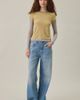 BDG BDG Double Layer Long Sleeve Spill The Tee in Yellow, Women's at Urban Outfitters - 2