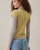 BDG BDG Double Layer Long Sleeve Spill The Tee in Yellow, Women's at Urban Outfitters - 4