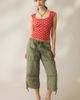 BDG BDG Drew Cap Sleeve Square Neck Cropped Tee Top in Red berry, Women's at Urban Outfitters - 4