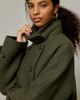 BDG BDG Drew Double-Breasted Wool Blend Funnel Neck Coat Jacket in Khaki, Women's at Urban Outfitters - 2