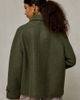 BDG BDG Drew Double-Breasted Wool Blend Funnel Neck Coat Jacket in Khaki, Women's at Urban Outfitters - 3