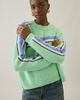 BDG BDG Eileen Multi-Color Stripe Oversized Crew Neck Sweater in White Stripe, Women's at Urban Outfitters - 2