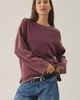 BDG BDG Felix Waffle Knit Cotton Long Sleeve Tee in Maroon, Women's at Urban Outfitters - 1
