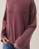 BDG BDG Felix Waffle Knit Cotton Long Sleeve Tee in Maroon, Women's at Urban Outfitters - 2