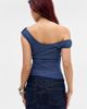 BDG BDG Fia Jersey Knit Off-The-Shoulder Crop Top in Blue, Women's at Urban Outfitters - 3