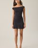 BDG BDG Fia Semi-Sheer Jersey knit Off-The-Shoulder Mini Dress in Black, Women's at Urban Outfitters - 1