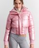 BDG BDG Fireside Cropped Funnel Neck Puffer Jacket in Pink, Women's at Urban Outfitters - 2