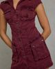 BDG BDG Ground Control Twill Cargo Shirt Mini Dress in Deep Purple, Women's at Urban Outfitters - 2