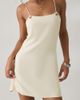 BDG BDG Haley Hardware Detail Open-Back Shift Mini Dress in Light Yellow, Women's at Urban Outfitters - 1