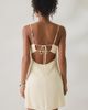 BDG BDG Haley Hardware Detail Open-Back Shift Mini Dress in Light Yellow, Women's at Urban Outfitters - 4