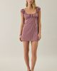BDG BDG Highland Square Neck Puff Sleeve Plaid Mini Dress in Red berry, Women's at Urban Outfitters - 1