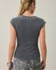 BDG BDG Ivy Raglan Short Sleeve Henley Tee in Black, Women's at Urban Outfitters - 2