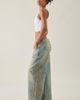 BDG BDG Jaya Frayed Applique Baggy Boyfriend Jeans in Medium Blue, Women's at Urban Outfitters - 3