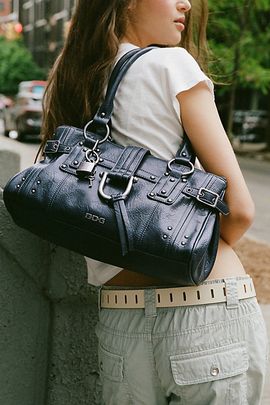 BDG BDG Karlie Lock Shoulder Bag in Black, Women's at Urban Outfitters