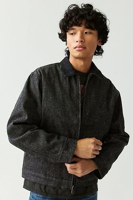 BDG BDG Kasper Winter Work Jacket in Rinsed Denim, Men's at Urban Outfitters