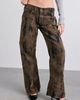 BDG BDG Kayla Flocked Low-Rise Jeans in Brown, Women's at Urban Outfitters - 2