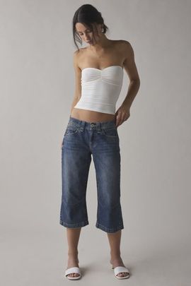 BDG BDG Kayla Low-Rise Capri Jean in Indigo, Women's at Urban Outfitters