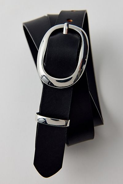 BDG BDG Kayla Oval Buckle Belt in Black, Women's at Urban Outfitters