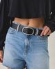 BDG BDG Kayla Oval Buckle Wide Leather Belt in Black, Women's at Urban Outfitters - 2