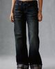 BDG BDG Kayla Plaid Pocket Low-Rise Jeans in Midnight, Women's at Urban Outfitters - 3