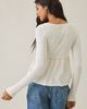 BDG BDG Keepsake Surplice V-Neck Long Sleeve Babydoll Top in Ivory, Women's at Urban Outfitters - 3