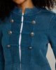 BDG BDG Kellie Cadet Military Button Detail Sweater Jacket in Blue, Women's at Urban Outfitters - 3