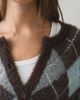 BDG BDG Kennedy Argyle Fuzzy Knit Oversized Cardigan in Blue, Women's at Urban Outfitters - 5