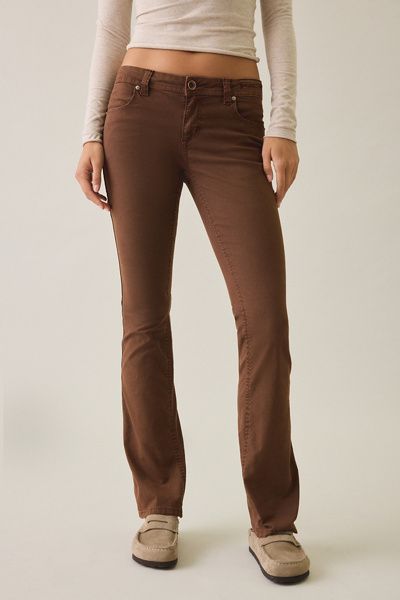 BDG BDG Kimmy Ultra Low-Rise Bootcut Pants in Brown, Women's at Urban Outfitters