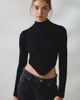 BDG BDG Lizzy V-Hem Cropped Fitted Turtleneck Sweater in Black, Women's at Urban Outfitters - 2