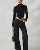 BDG BDG Lizzy V-Hem Cropped Fitted Turtleneck Sweater in Black, Women's at Urban Outfitters - 5