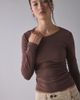 BDG BDG Long Sleeve Spill The Tee in Brown, Women's at Urban Outfitters - 1
