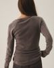 BDG BDG Lorna Waffle Knit Cotton Long Sleeve Henley Tee in Brown, Women's at Urban Outfitters - 2