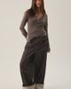 BDG BDG Lorna Waffle Knit Cotton Long Sleeve Henley Tee in Brown, Women's at Urban Outfitters - 4