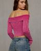 BDG BDG Maya 2-Way Zip Off-The-Shoulder Sweater in Pink, Women's at Urban Outfitters - 4